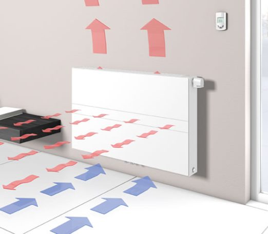 Aspirer l'air froid pour réchauffer rapidement une pièce. 